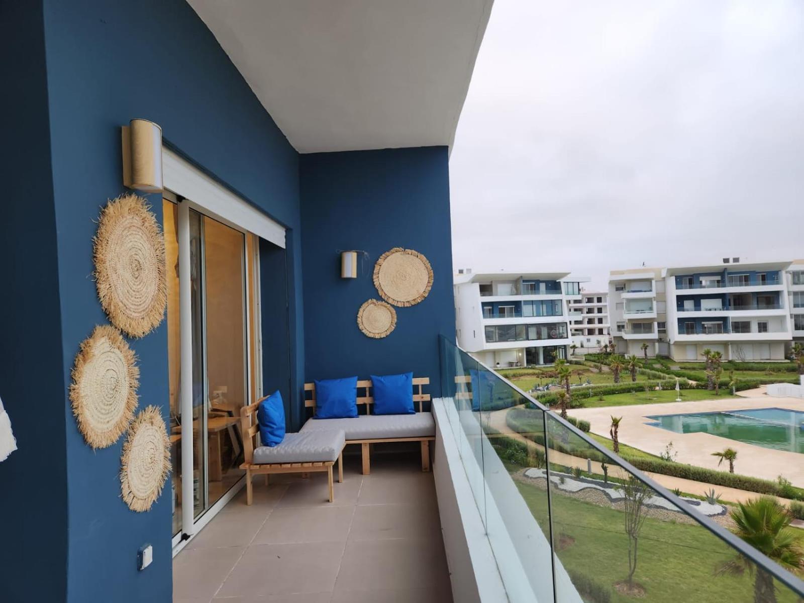 Sidi Rahal Blue View, Beachfront Wide Seaview With Pool Luaran gambar